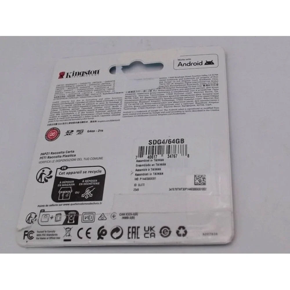 SDG4-64GB Canvas Go SD Card, BRAND NEW, SEALED